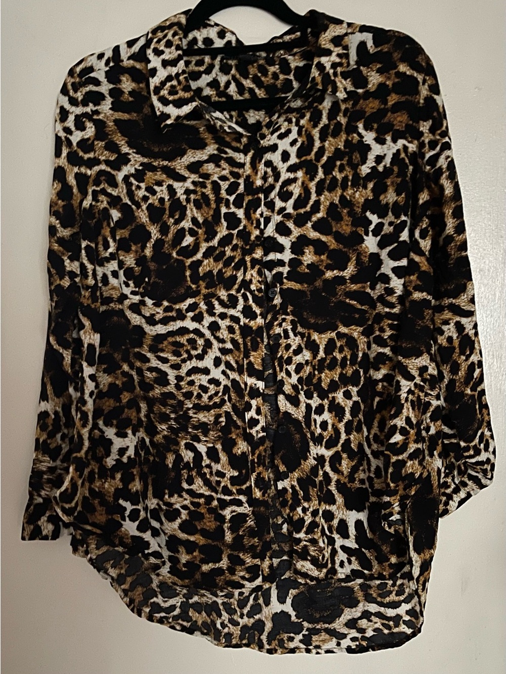 Fred David Leopard Print Button-Down Shirt - Brown/Black/White